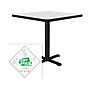 Correll Square-Shaped Dry-Erase Markerboard Cafe Table, 24" x 24", Frosty White/Black (BXT24DES-80)~#|#~E69E847C-AE4A-40EA-9890281C4D2AF92B_sc7
