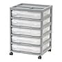 Iris 5-Drawer Storage Cart, Gray (585124)~#|#~E69EB3E0-206E-4564-A3B6658D1C3BCE58_sc7
