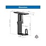 Mount-It! Deluxe Steel CPU Mount with Sliding Track, Matte Black (MI-7172)~#|#~E6A011EE-263B-474A-826B760944F7F2A5_sc7