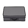Household Essentials Large Stackable Folding Fabric Charger Plate Storage Box, 4" x 14.5"x 14.5", 14.5 Qt., Gray (52537-1)~#|#~E6A08AE4-B7FD-4489-986DDDEDEA9A6DAB_sc7