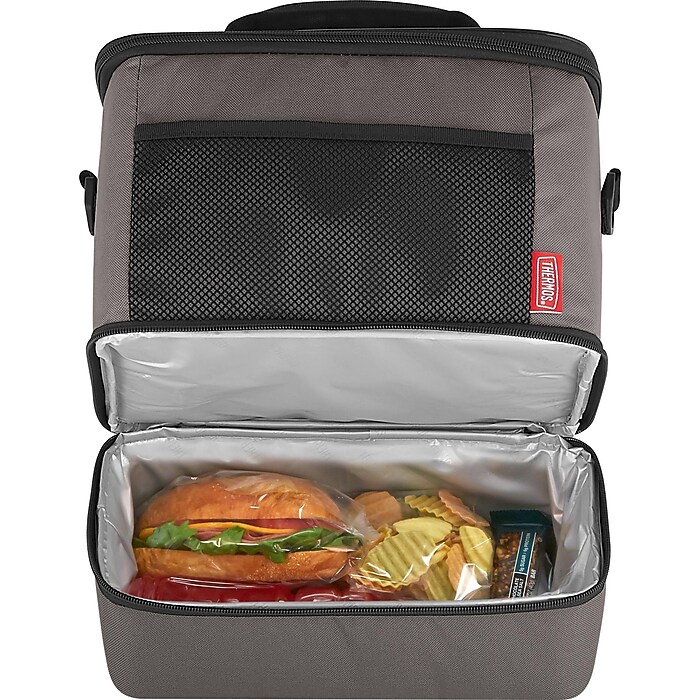 Thermos 12-Can Dual Compartment Cooler, Gray (EAC020103T)