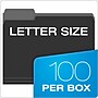 Pendaflex Interior Recycled File Folder, Straight Cut, Assorted, Letter Size, Black, 100/Box (4210 1/3 BLA)~#|#~E6AEF379-B2F5-4610-B6CC566521D363B1_sc7