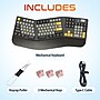 Delton KB450 Wireless Ergonomic Gaming Mechanical Keyboard with Wrist Pad, Black (DKBEM450-WR)~#|#~E6B2E325-5467-4FD7-B30D8F0E5FA0432D_sc7