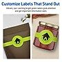 Avery Printable Decorative Edge Multipurpose Labels, 2-3/8" x 8", Bright Green, 240/Box (94117)~#|#~E6B42D77-56E6-463F-807C9C878501603F_sc7
