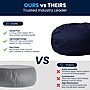Flash Furniture Cotton Twill Oversized Solid Bean Bag Chair, Navy Blue~#|#~E6B5AAAC-34EC-4956-BF017D0E6CE3B815_sc7