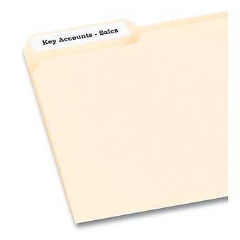 Pres-a-ply Laser/Inkjet File Folder Labels, 2/3" x 3 7/16", White, 1500 Labels Per Pack (30632)