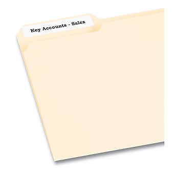 Pres-a-ply Laser/Inkjet File Folder Labels, 2/3" x 3 7/16", White, 1500 Labels Per Pack (30632)