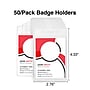Staples ID Badge Holders, Vinyl, Clear, 50/Pack (37868-CC)~#|#~E6BC4813-B909-436B-94735BDA6AB3F6DF_sc7