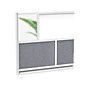 Luxor Workflow Series 4-Panel Modular Room Divider System Add-On Wall with Whiteboard, 48"H x 53"W, Gray/Silver~#|#~E6C06BED-5210-41A4-A7133F1A2A514D15_sc7