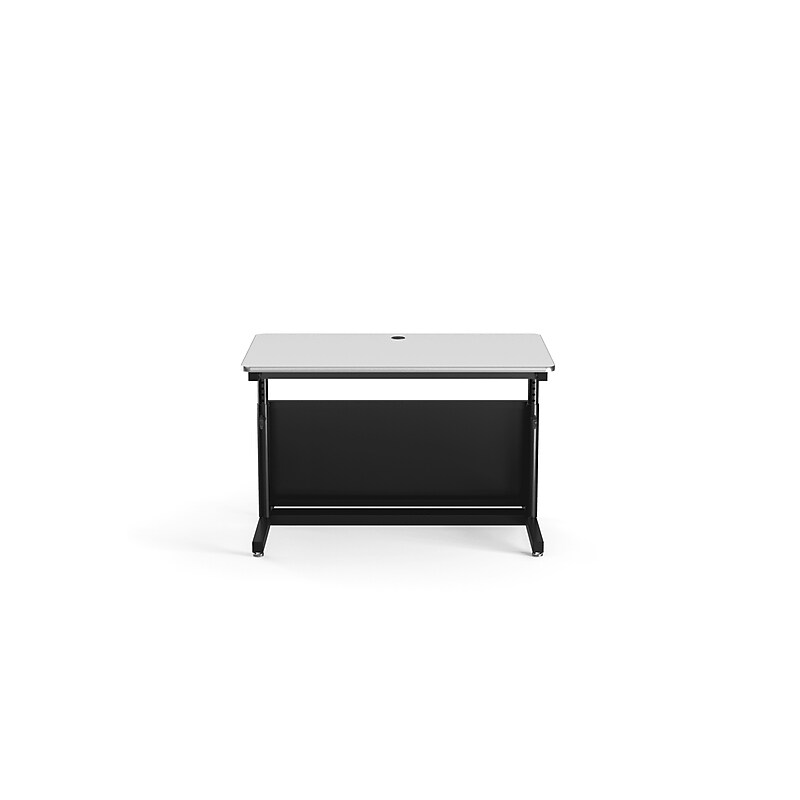VersaDesk Deluxe 48"W Manual Adjustable Standing Computer Table, White/Black (CTL4830-BW) image 1