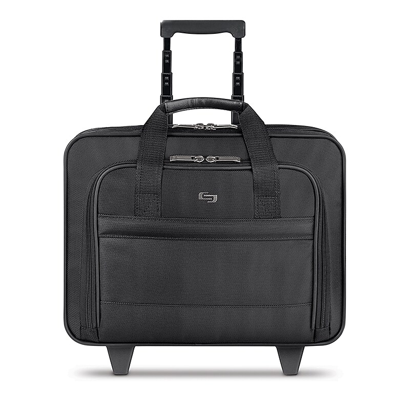 Solo New York Midtown Laptop Rolling Briefcase, Black Polyester (B100-4) image 1