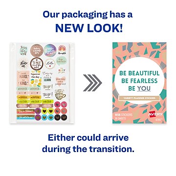 Avery Planner Variety Pack Stickers, Assorted Colors, 1744/Pack (6785)