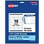 Avery Laser/Inkjet Rectangle Multipurpose Labels, 2.375"  x 1.25", Glossy White, 180/Pack (94227)~#|#~E6C4B169-60C7-4155-8CF35F6081548915_sc7
