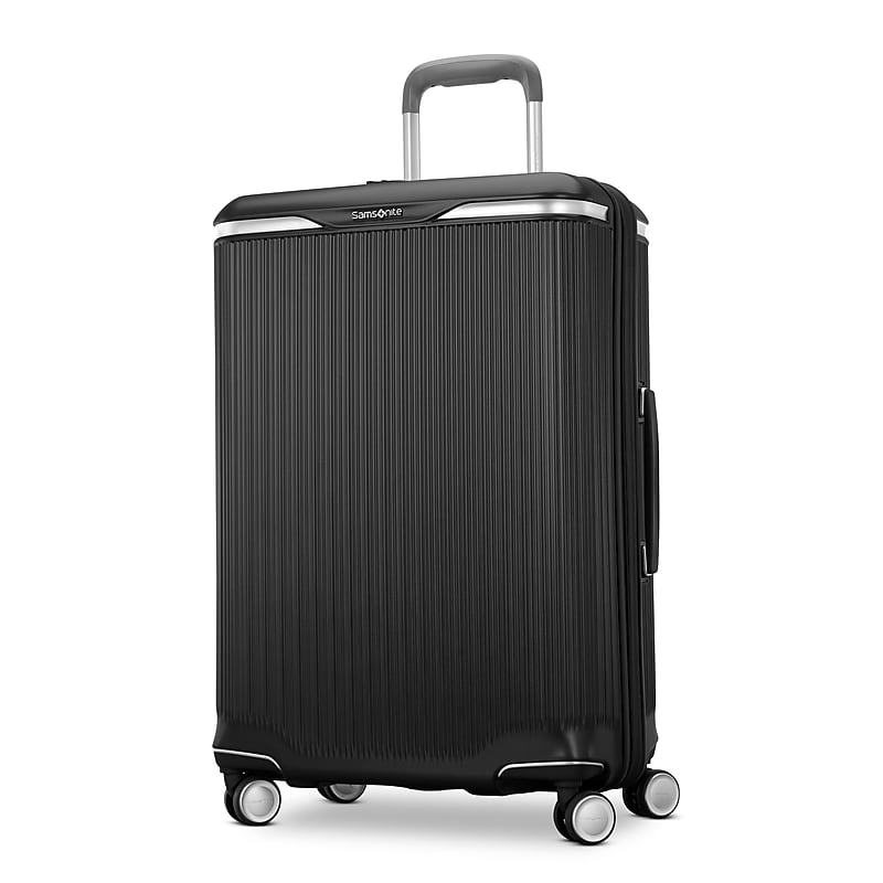 Samsonite Silhouette 18 27" Hardside Checked Luggage with Spinner Wheels, Black (153644-1041) image 1