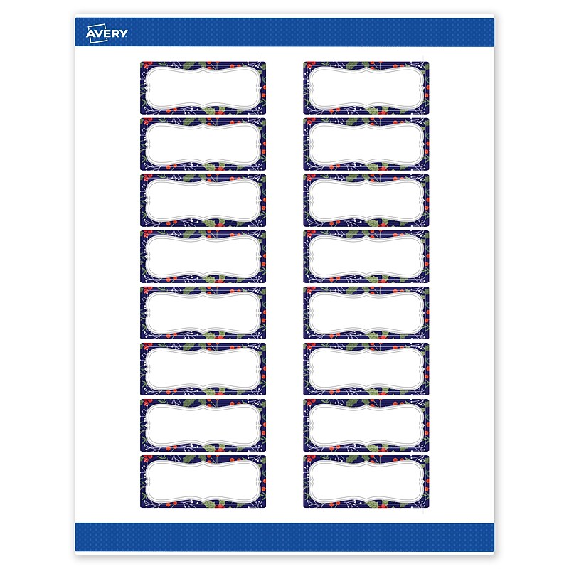 Avery Rectangle Multipurpose Labels, 1" x 2-5/8", White, 160/Pack (19479370624) image 1