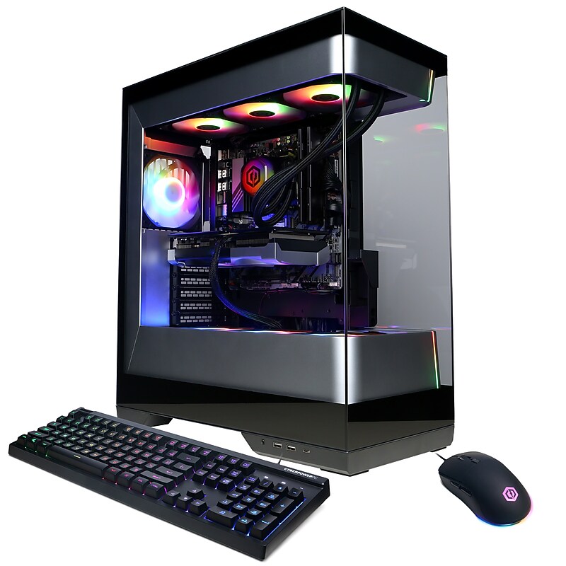 CyberPowerPC Gaming Desktop Computer, AMD Ryzen 9 9900X3D, GeForce RTX 5070 12GB, 32GB RAM, 2TB SSD, Windows 11 image 1