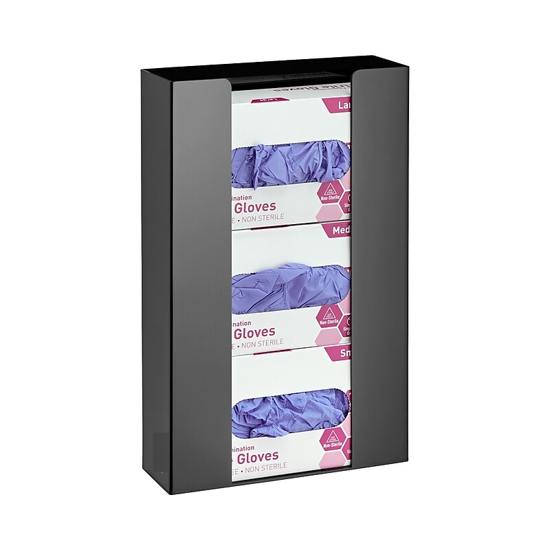 Viva Comfort 3 Box Glove Dispenser, Black (902-03-BLK) image 1