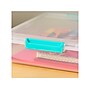 Iris Latch Lid Storage Box, Clear/Sea Foam (COB-6)~#|#~E6D5B0BD-910C-4854-A7A07E099CC40A89_sc7
