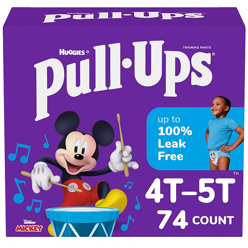 Huggies Pull-Ups Potty Training Pants, Boys 4T-5T, 74/Carton (45270) image 1