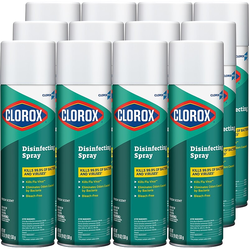 CloroxPro Disinfecting Spray, Fresh Scent, 19 oz., 12/Carton (CLO38504CT) image 1