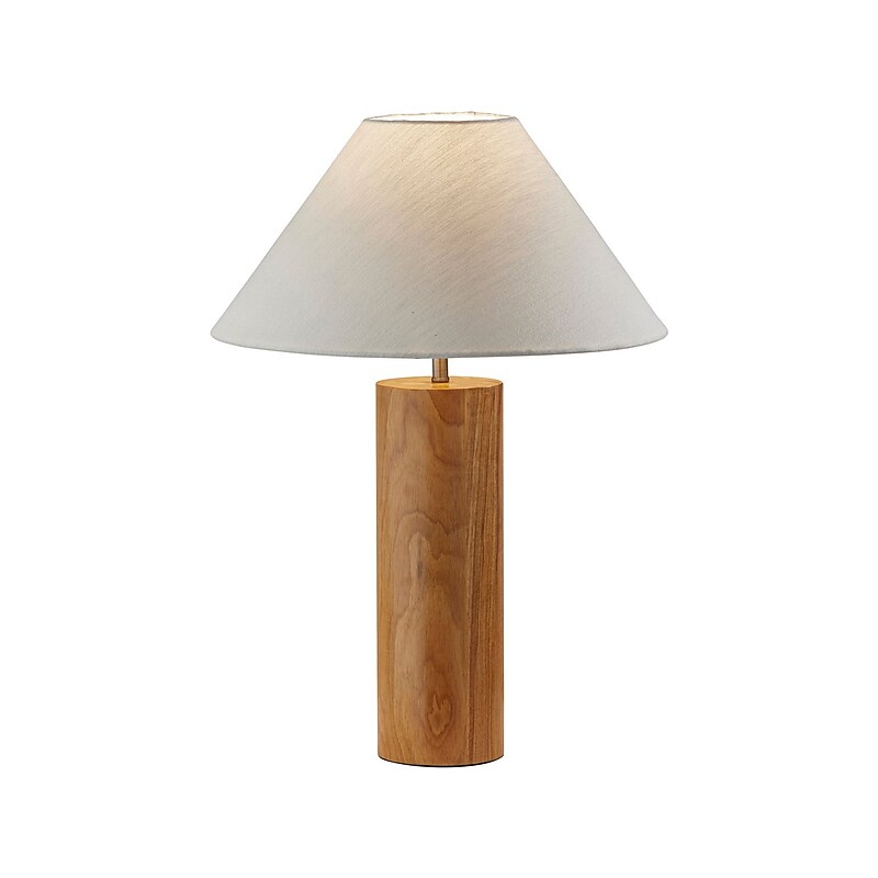 Adesso Martin Incandescent Table Lamp, Natural Oak/White (1509-12) image 1