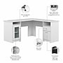 Bush Furniture Cabot 60"W L Shaped Computer Desk with Storage, White (WC31930K)~#|#~E6E16760-9082-4CAA-B3D7FBA24CBF1B59_sc7