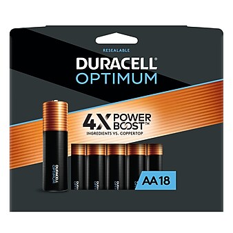 Duracell Optimum AA Alkaline  Battery, 18/Pack (OPT1500B18PRT)