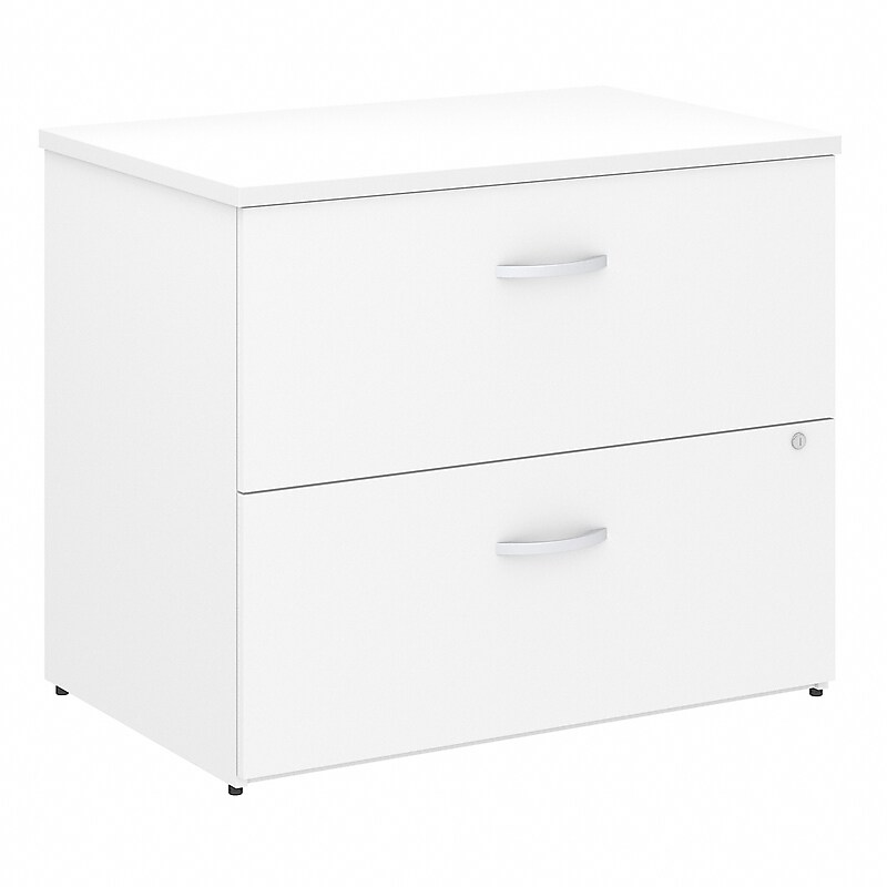 Bush Business Furniture Studio C Lateral File Cabinet, White (SCF136WHSU) image 1