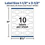 Avery Laser/Inkjet Multipurpose Wraparound Labels, 1.5" x 3.5", White, 250 Labels/Pack (94122)~#|#~E6F34B7C-7D1A-4704-8226D357B9BE703D_sc7
