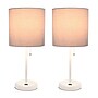 Creekwood Home Oslo 19.5" LED Table Lamp with USB Port, White Base/Gray Shade, 2/Set (CWT-2011-GO-2PK)~#|#~E6F7593E-76BE-4C58-9C53E40123801EAA_sc7