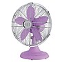 Good Housekeeping Retro 12" Oscillating Table Fan, 3-Speed, Lavender (92619)~#|#~E700A5A8-C943-4899-A69F4BB6F27B92FA_sc7