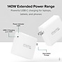 Plugable USB-C Gan Power Adapter, 140W, White (PS-EPR-140C1)~#|#~E7016566-44C6-4BDE-805E9B2C3C162EF9_sc7