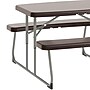 Flash Furniture Paige 37.5" x 32.625" Picnic Folding Table, Brown (RBEBB2432FD2BR)~#|#~E706B81A-8DF0-468B-BA1C715721EBEE26_sc7