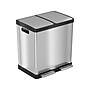 HLS Commercial Stainless Steel Trash Can & Recycling Bin Combo, 16-Gallon, Silver (HLSS16R)~#|#~E706BBCC-6923-4EE0-95653413A480257B_sc7