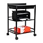 Mind Reader 3-Tier Metal Cart with Covered Compartment, Black (LGCART3T-BLK)~#|#~E709DF80-DAE5-4523-83971A1DAE64DD3E_sc7