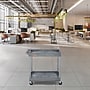 Luxor TUFFY XL 2-Shelf Multi-Purpose Utility Cart, Gray (EC11-G)~#|#~E709F47B-BECB-404D-97AC88BA037CDD37_sc7