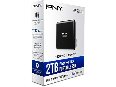 PNY EliteX-PRO 2TB Portable Solid State Drive - Thumbnail 3