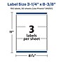 Avery Laser/Inkjet Multipurpose Labels, White, 3 Labels/Sheet, 50 Sheets/Pack (94251-WMP50)~#|#~E7140FB2-08EF-48F9-A3CA45F53DD511C0_sc7