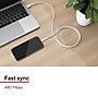 Staples TECH Lightning to USB-A Charging Cable, 3.3 ft., White, 2/Pack (ST62330)~#|#~E7142068-F43C-4840-8C585AD0CA90E03A_sc7