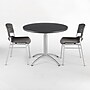 ICEBERG CafeWorks 36" Round Melamine Cafe Table, Graphite/Silver (65628)~#|#~E715D0AD-AF3E-43B2-8EA0BA4D8DE27B29_sc7