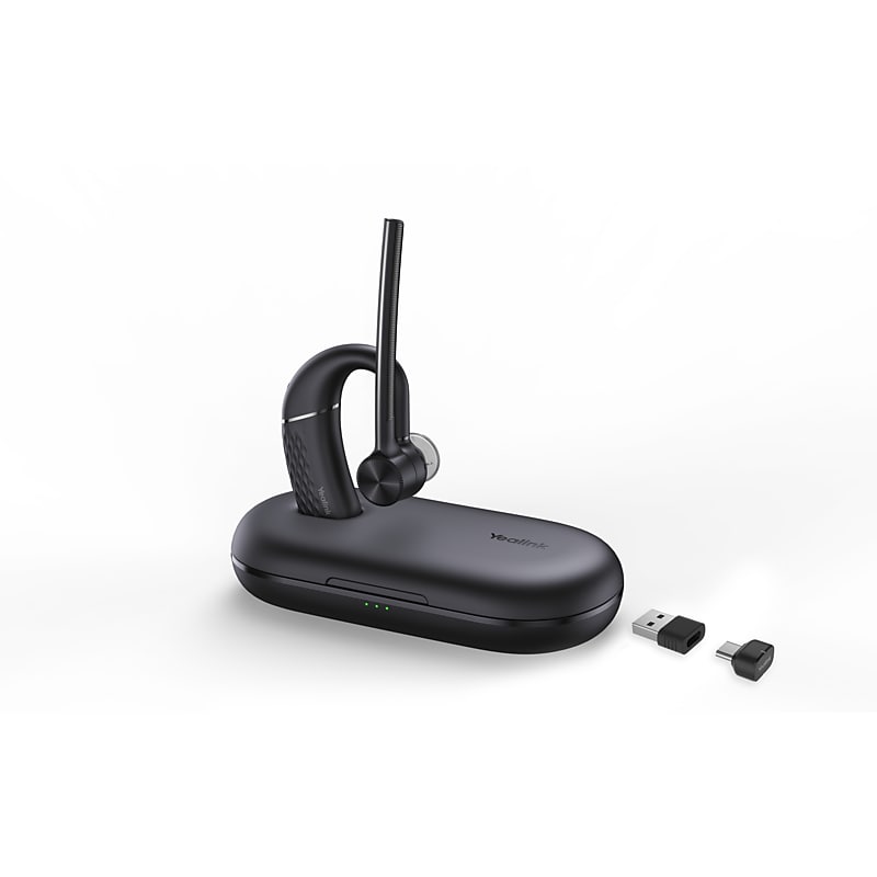 YeaLink BH71 USB-A/USB-C Bluetooth Mono Phone & Computer Earbuds, UC Certified (BH71 PRO USB-C/A) image 1