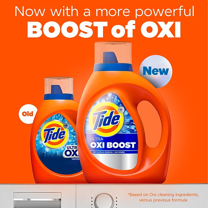 Tide Ultra Oxi Boost HE Liquid Laundry Detergent, 83 Loads, 117 fl