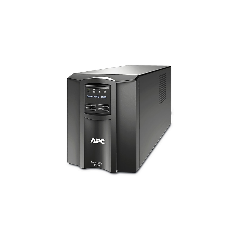 APC Smart-UPS, Line Interactive, 1500VA, Tower, 120V, 8x NEMA 5-15R outlets, SmartConnect Port+SmartSlot, AVR, LCD (SMT1500C) image 1