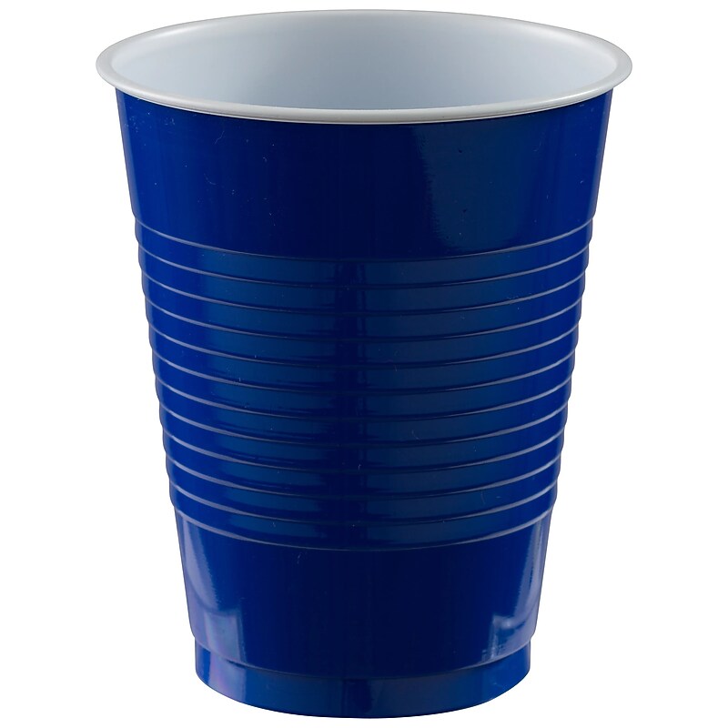 Party City Plastic Cup, 18 oz., Royal Blue, 50 Cups/Pack (AM431754-105-ST) image 1