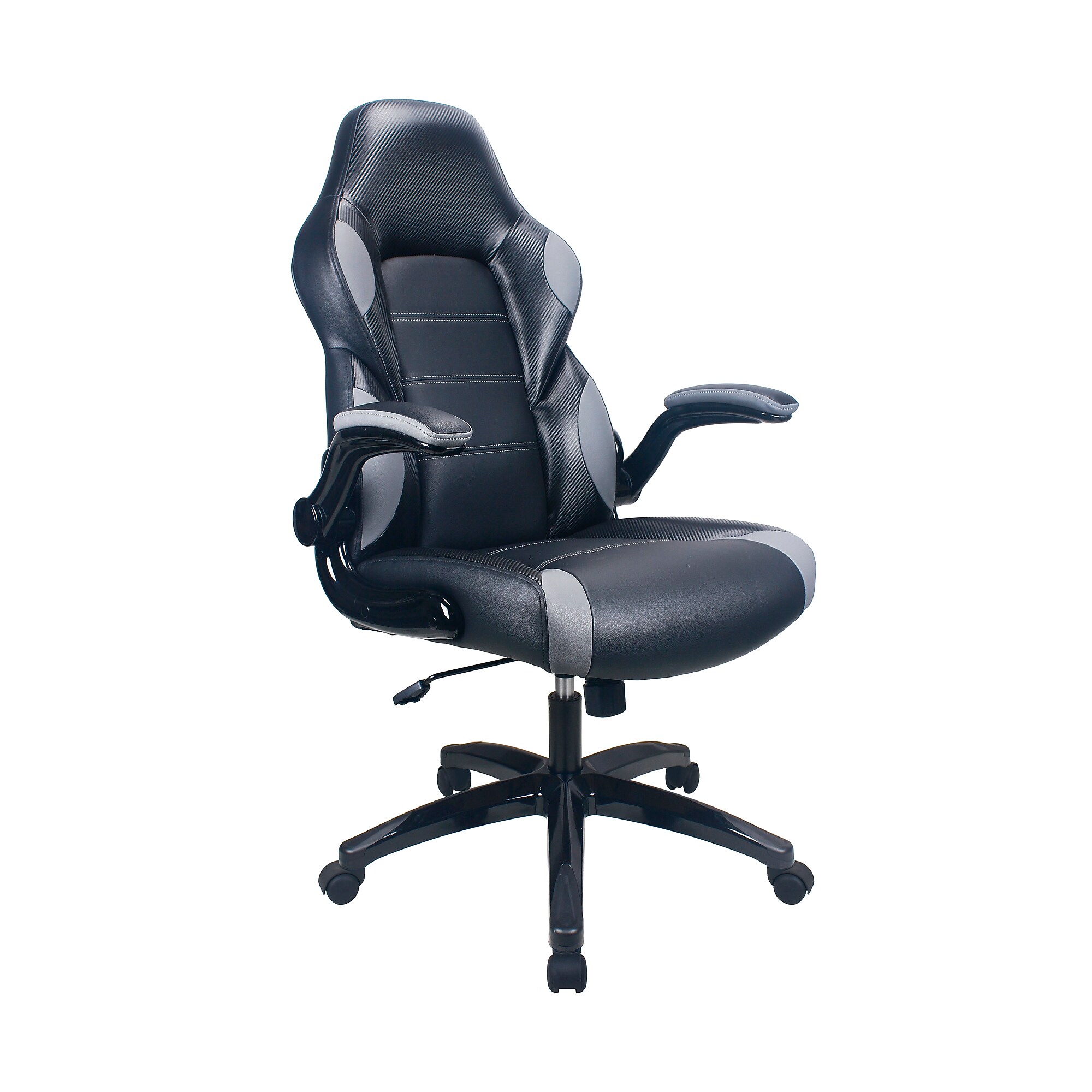 Raynor Group Playr Polyurethane Gaming Chair, Black/Grey (G-GAMEBSC-GRY) Sansujyuku sansujyuku.com