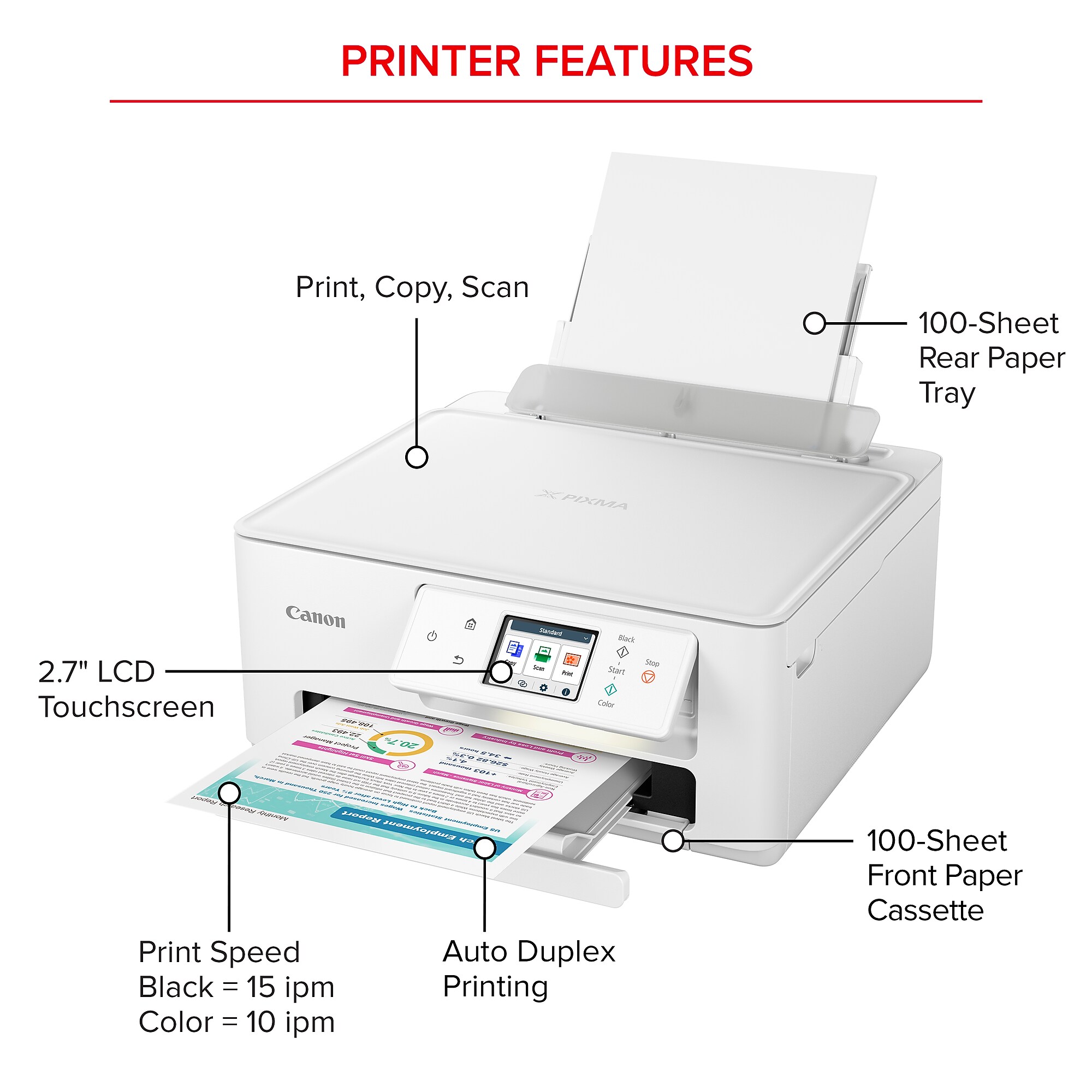 Canon PIXMA TS7720 Wireless Color Inkjet Printer, All-In-One, Print, Scan, Copy (TS7720) Sansujyuku sansujyuku.com