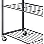 Whitmor 4-Shelf Metal Mobile Cart with Lockable Wheels, Black (6764-10296)~#|#~E725BDA3-48B7-4464-93077AACE80193AE_sc7