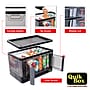 Dbest Quik Box Medium Stackable Folding Plastic Storage Bin, 12" x 12" x 11", 34 Qt., Black (01-931)~#|#~E728D02A-3B96-49F0-B95A87A7D5F44810_sc7