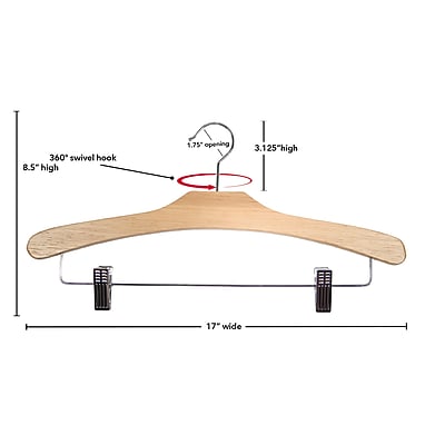 Nahanco Wood Flat Suit Hanger