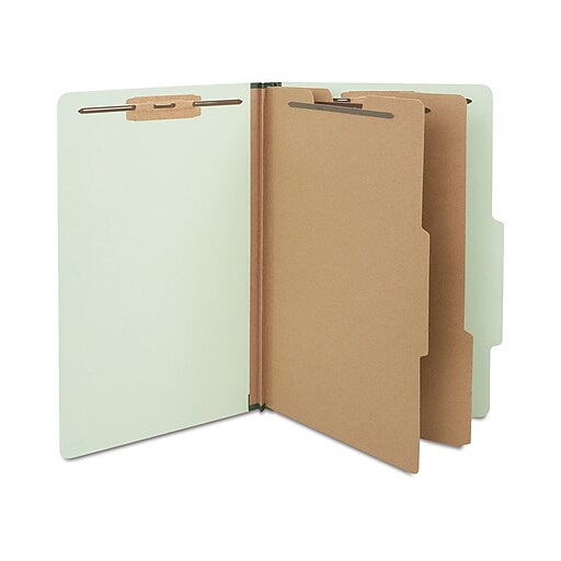 Staples® 60% Recycled Top Tab Pressboard Classification Folders, 2/5 ...